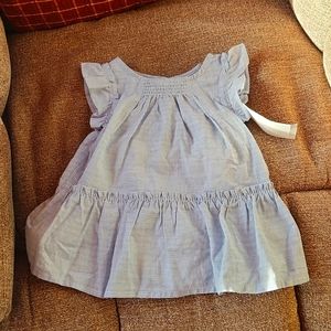 Baby girls, capped sleeve dress with off white diaper cover size 6 mo. OSHKOSH